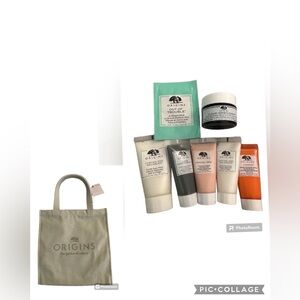 Origins Skincare Beauty Bundle with 7 products and a toe bag